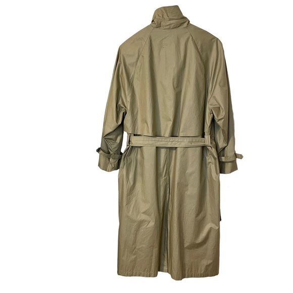 Austin Reed Vintage Mens Khaki Long Trench Coat with Removable Wool Liner 40R - Picture 6 of 12